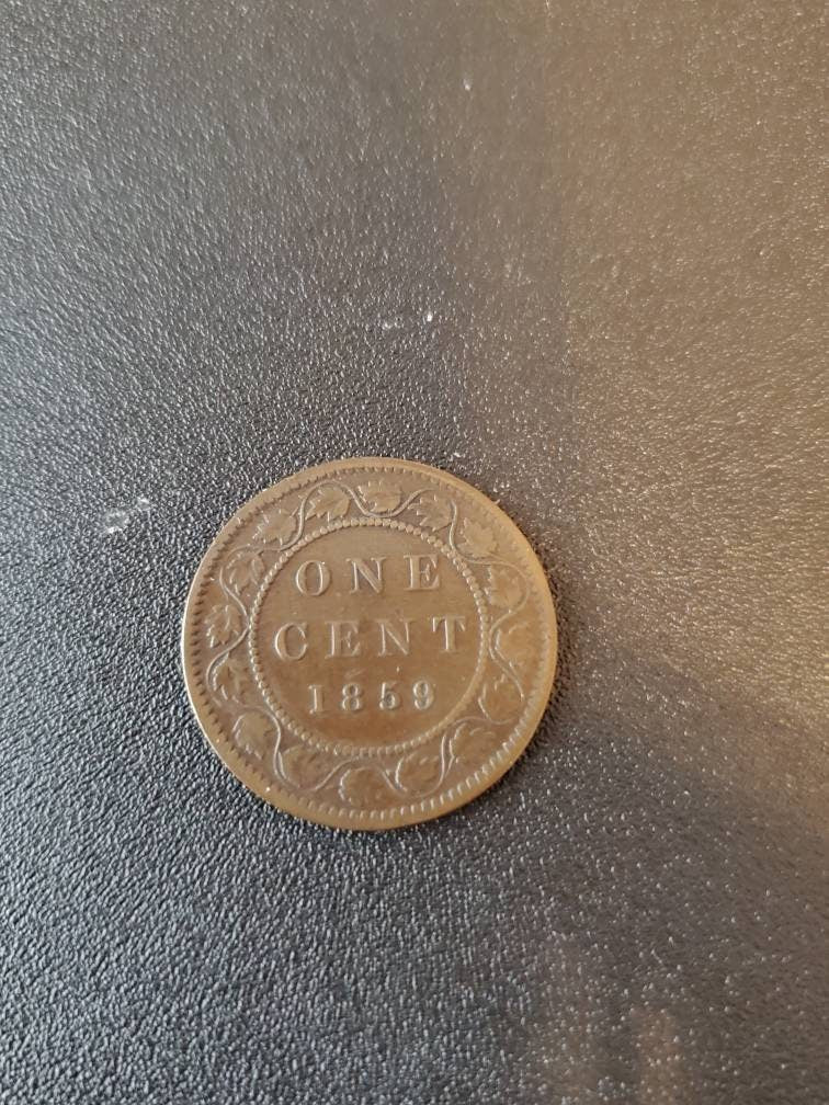 1859 early Canada copper large cent, desirable date