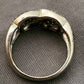 Beautiful women's sterling silver ring with faux diamonds, vintage choice