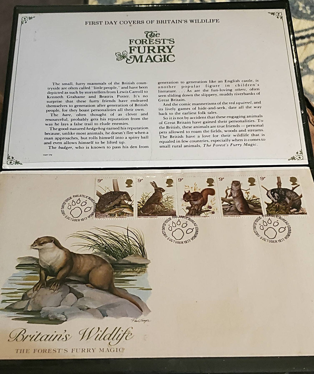 Vintage british wildlife stamp book