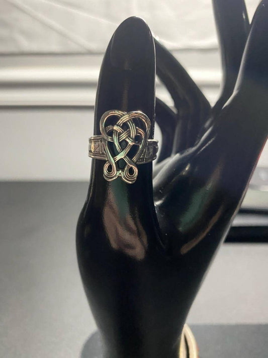 Sterling silver artisan Irish Celtics design unisex fashion ring