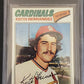 1977 becket graded near mint keither hernandez baseball card autographed