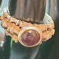 Sterling silver red purple stoned statement women's fashion ring
