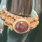 Sterling silver red purple stoned statement women's fashion ring, southwestern style and lots of silver weight, 6 grams