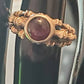 Sterling silver red purple stoned statement women's fashion ring