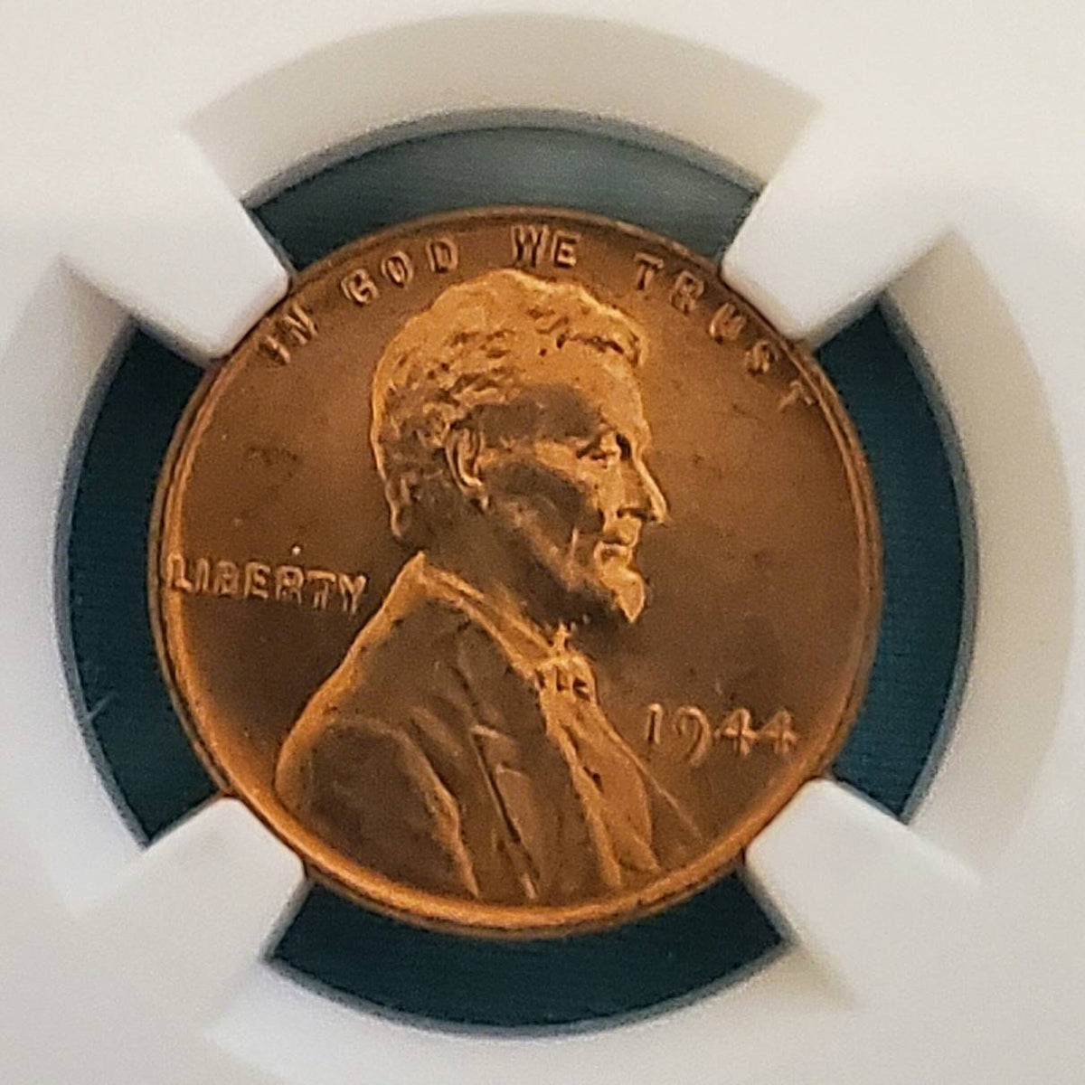 1944 wheat penny ngc graded gem bu red copper cent