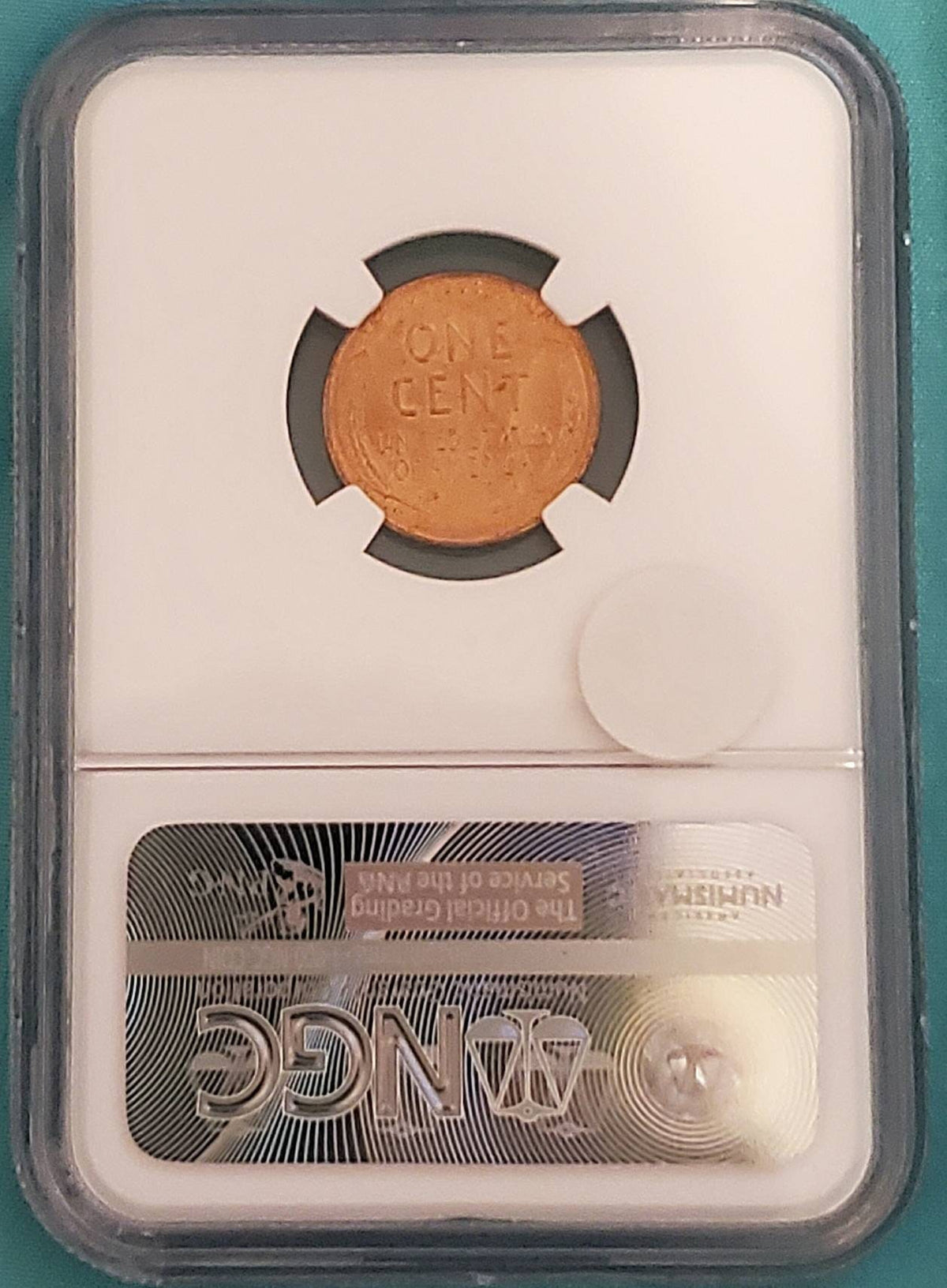 1944 wheat penny ngc graded gem bu red copper cent