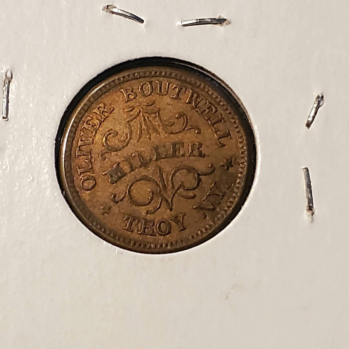 Beautiful higher grade civil war token,  store card troy new york