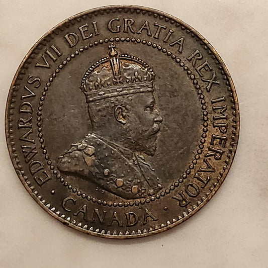1904 Canadian large cent dreamy almost uncirculated coin
