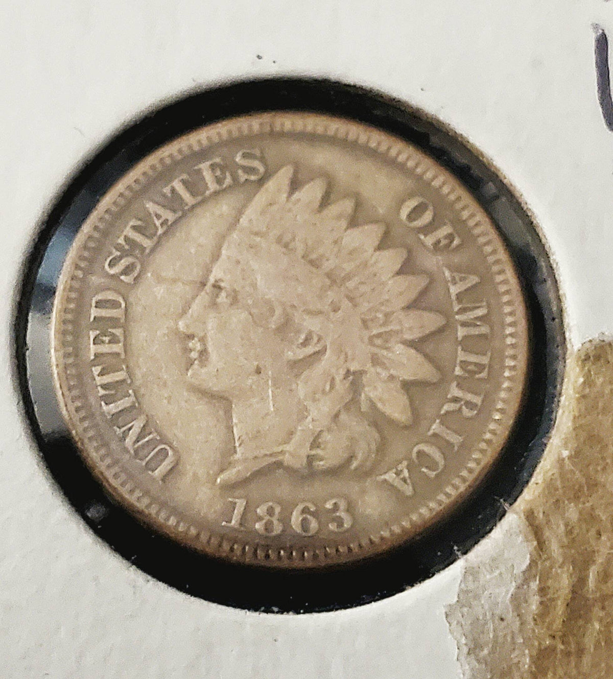 1863 indian head cent very good plus condition nice civil war coin