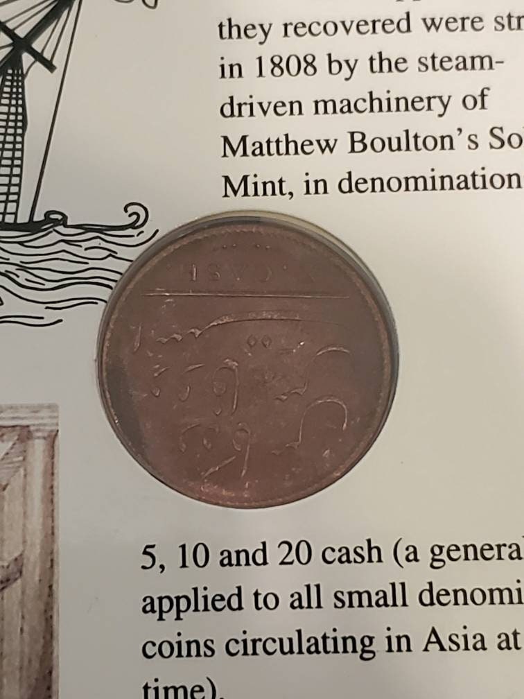 1808 east India company shipwreck coin and booklet