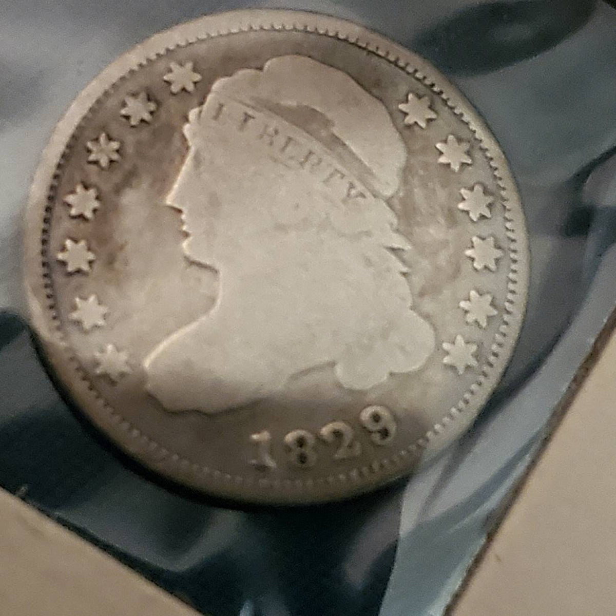 1829 Capped Bust silver dime rare old type coin