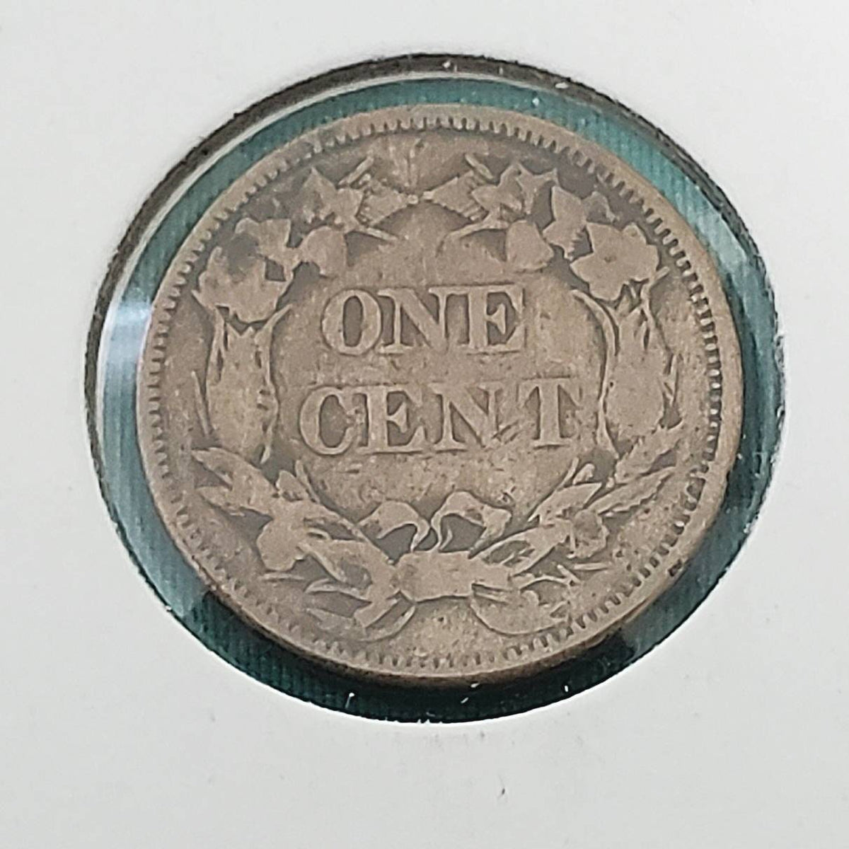 1858 flying eagle cent, a very good plus copper coin
