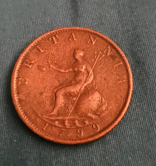 1799 Britannia half penny king george large cent