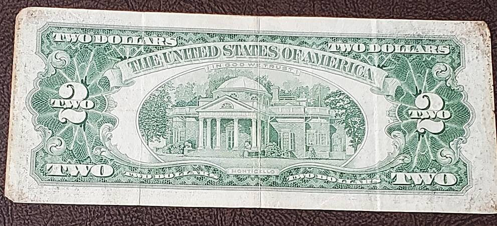 1963 red seal lucky two dollar bill star note
