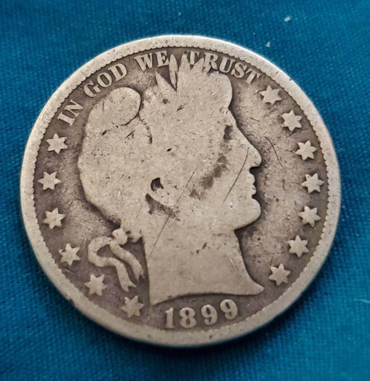 1899 barber half dollar silver 19th century coin
