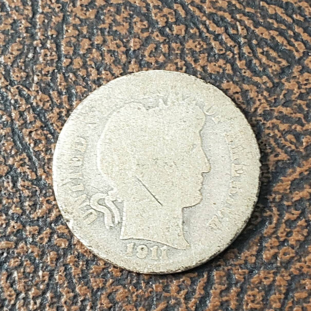 1911s barber silver dime better date constitutional coin 90 percent silver