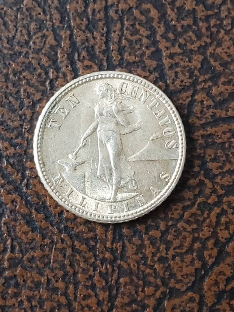 1944d Phillipines silver ten cent foreign coin beautiful uncirculated