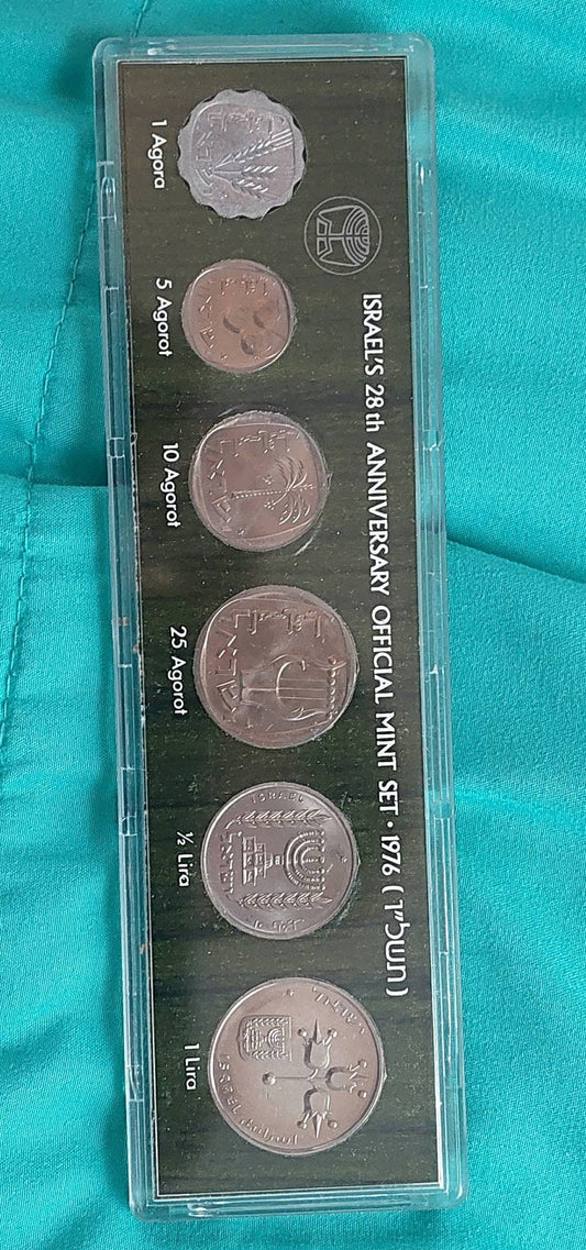 Isreal commemorative coin mint sets in original packaging, 1976 or 1978 or 1980, gifts for him