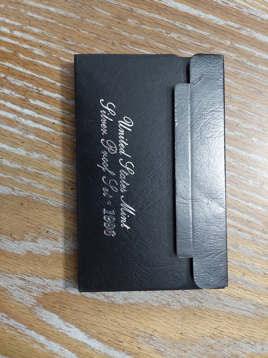 1996 silver proof set black box low mintage 90 percent silver coins