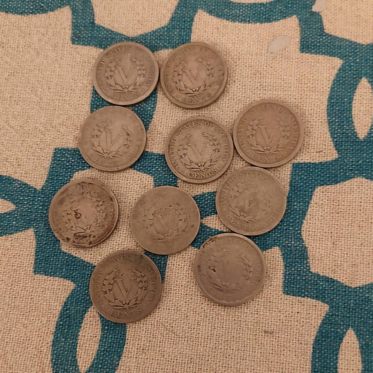 10 v nickels, liberty head 5 cent pieces includes an 1800s, rare us old coins and collectibles, gifts for him