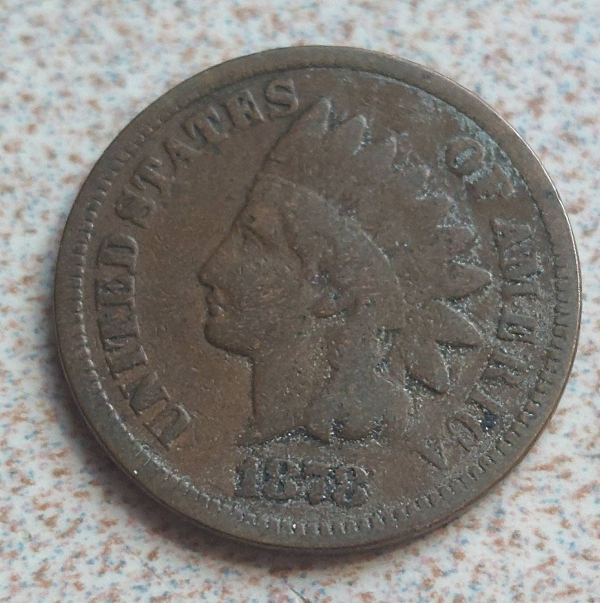 1878 semi key date indian head cent nice copper coin, us coin collecting, gifts for him