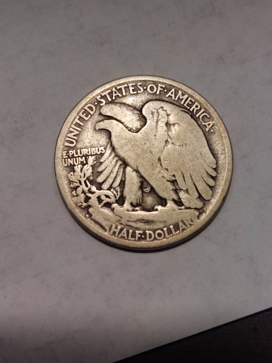 1917d reverse walking liberty half dollar, low mintage