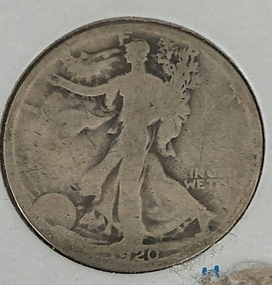 1920s walking liberty silver half dollar,  better date early san Francisco coin