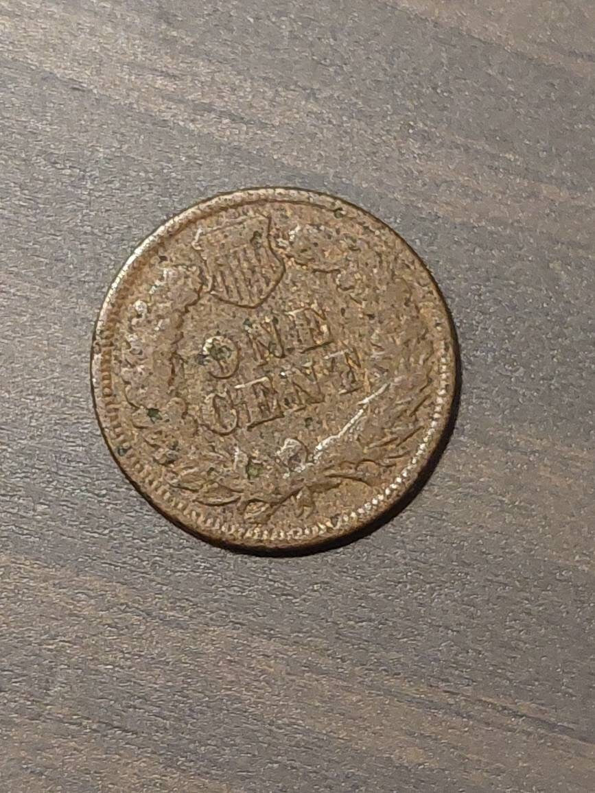 1874 indian head penny, very difficult to locate date