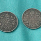 Canada coin pair, 1917 and 1919 sterling silver dimes 1919 is nice