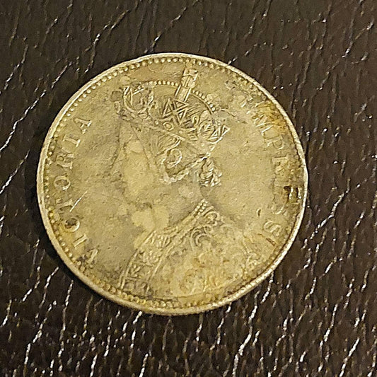 1879 indian silver rupee, desirable British colony coin