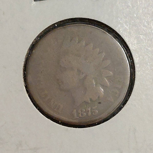1875 indian head penny semi key date albulm filler