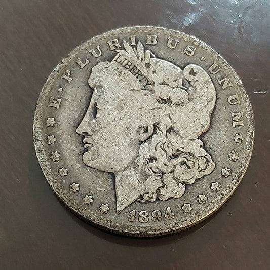 1894o semi key date morgan silver dollar, low mintage coin