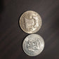 1948 franklin half and 1964 beautiful uncirculated 90 percent silver American coins,  1 dollar face value silver. gifts for him