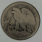 1920s walking liberty silver half dollar,  better date early san Francisco coin