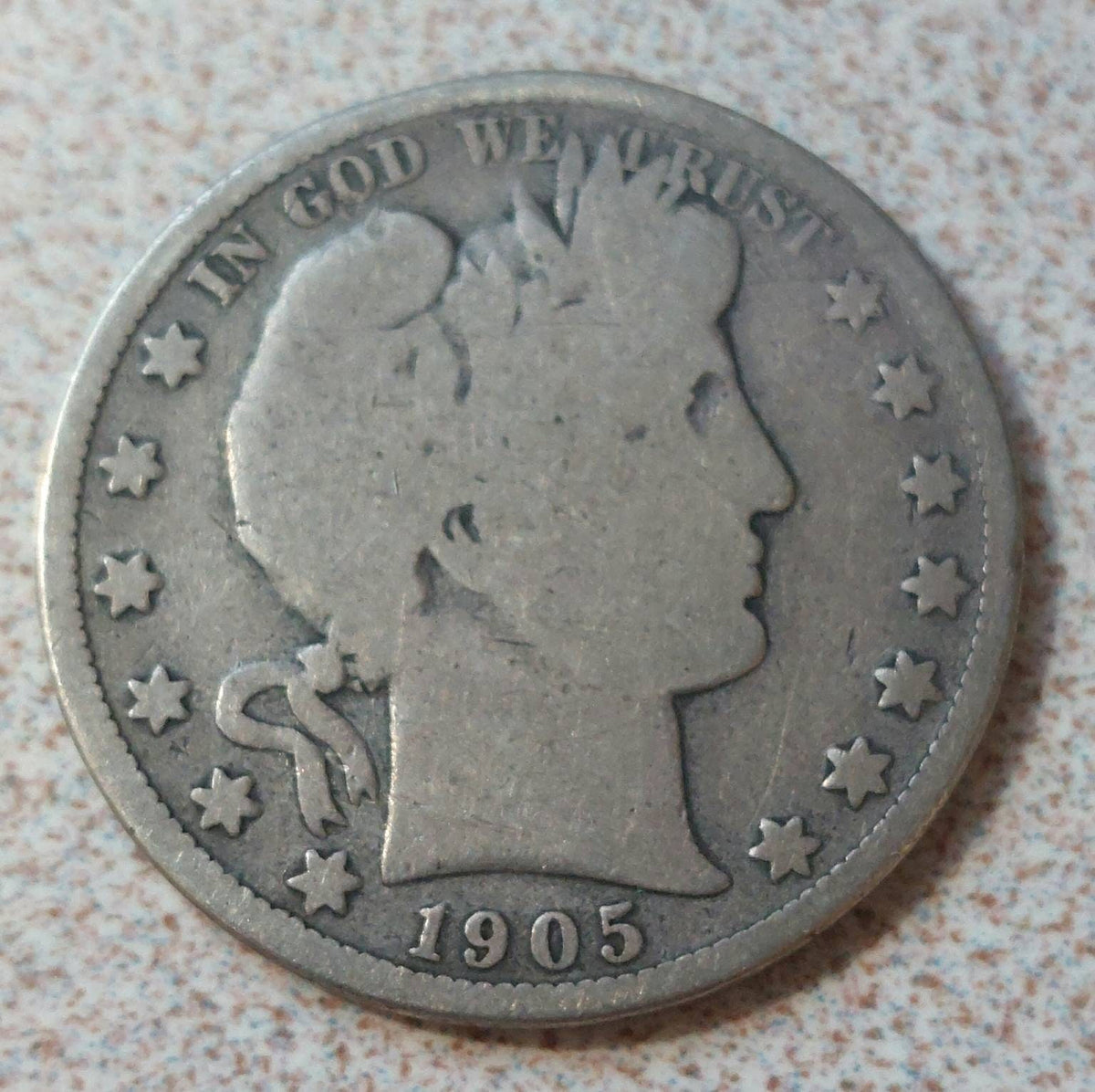 1905s barber half dollar, silver scarce coin