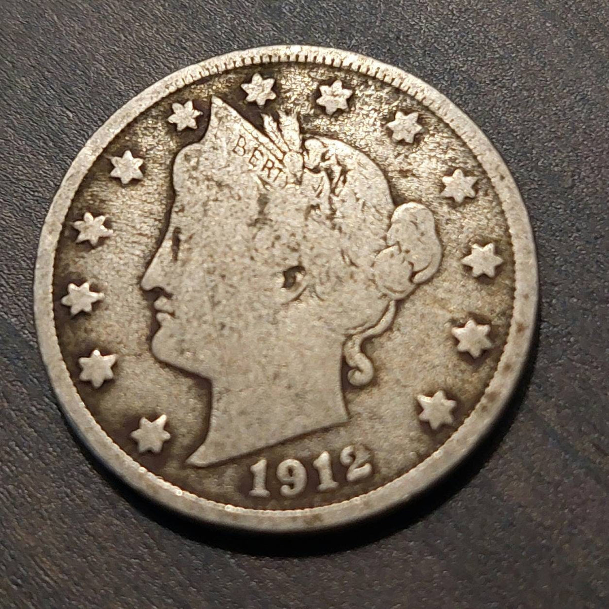 1912d liberty v nickel, very good grade