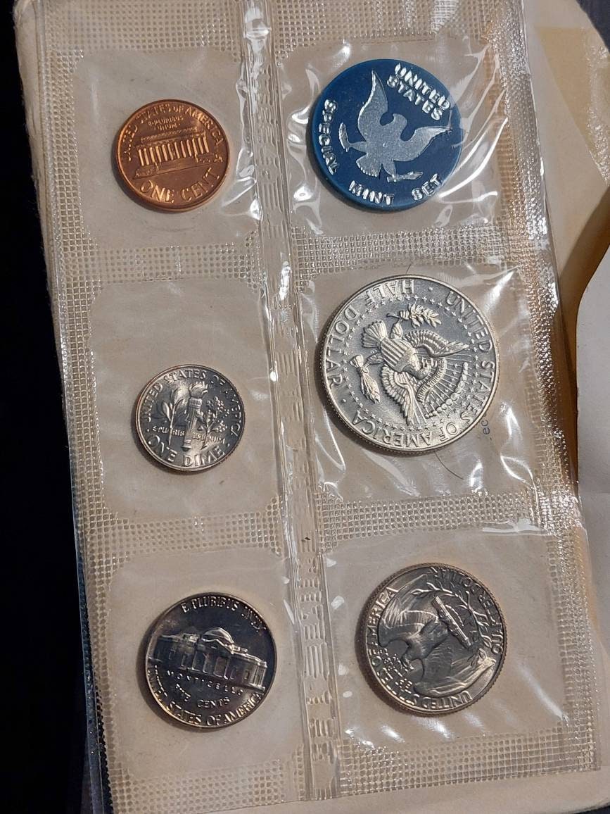 1965 special mint set, us mint set 40 percent Kennedy half