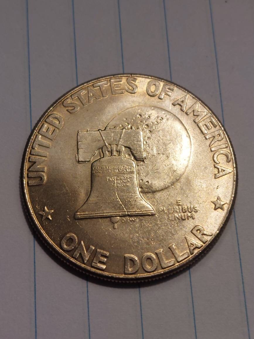 1976d bicentennial Eisenhower dollar uncirculated type 1, not easy to find in mint state and a popular one year design
