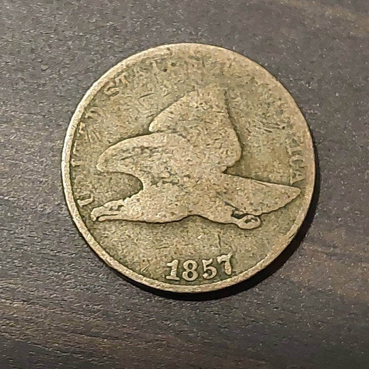 1857 flying eagle small cent, very collectible small penny from pre civil war america