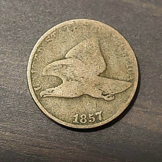 1857 flying eagle small cent, very collectible small penny from pre civil war america