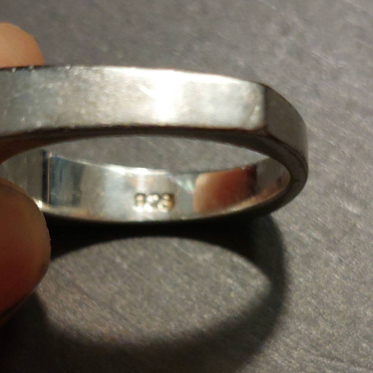 Size 9 vintage silver ring, rainbow fashion lbgt friendly 1980s/1990s style, 5 grams