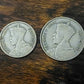 1933 new Zealand silver sixpence and silver shilling,  rare foreign coin collecting