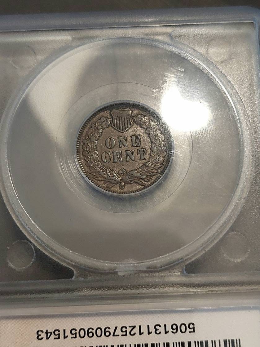 1894 indian head cent, low mintage date, graded xf45 by segs