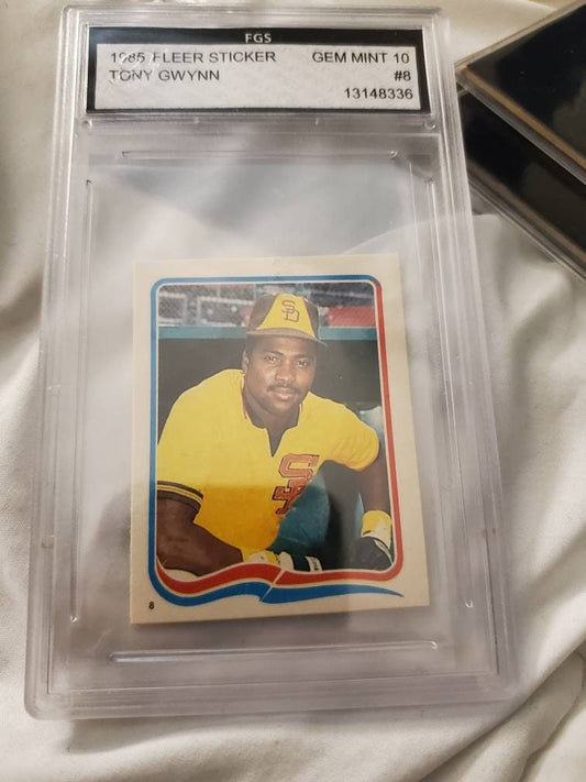 1985 Tony gwynn fleer baseball card graded FGS gem mint 10, vintage sports card