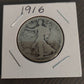 1916 walking liberty half dollar, very nice better coin low mintage, us coins, gifts for him