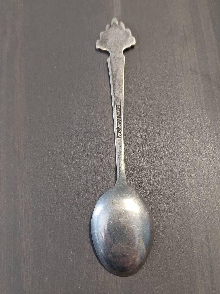 Vintage sterling silver spoon, commemorative of helinski Finland, Europe silver