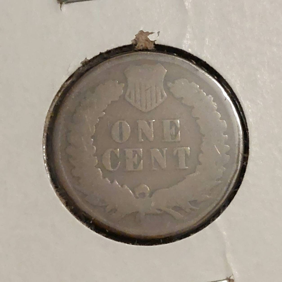 1875 indian head penny semi key date albulm filler