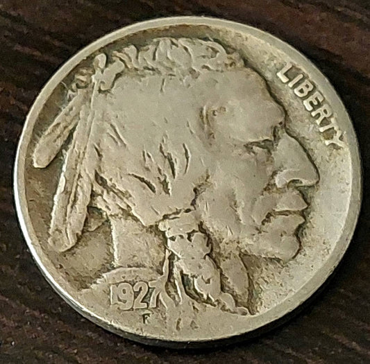 1927s buffalo nickel, better s date fine condition a rare date in the nickel series in nice collectible grade