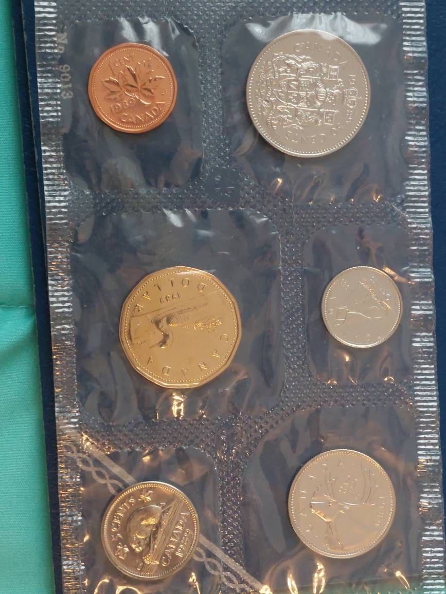 Canada 1989 proof like mint set, royal Canadian mint coins