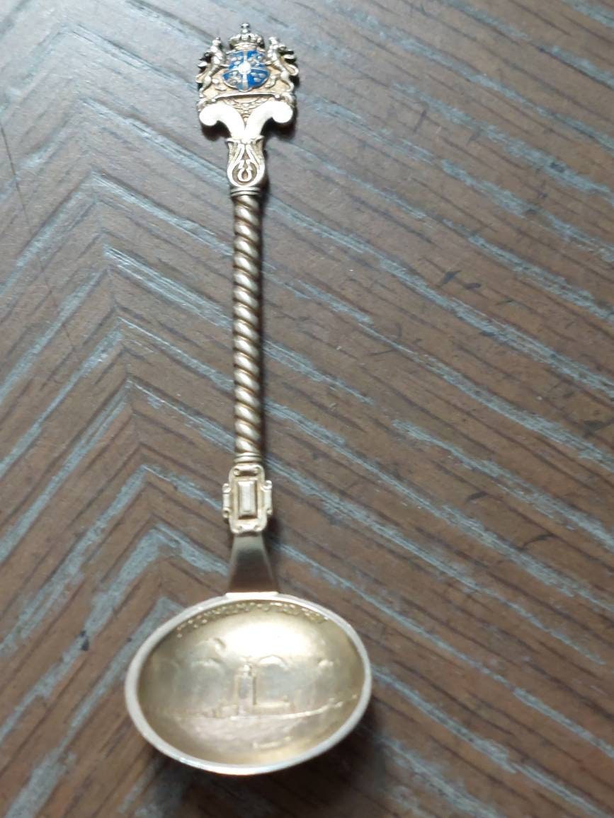 Stockholders Sweden sterling silver, vintage commemorative spoon